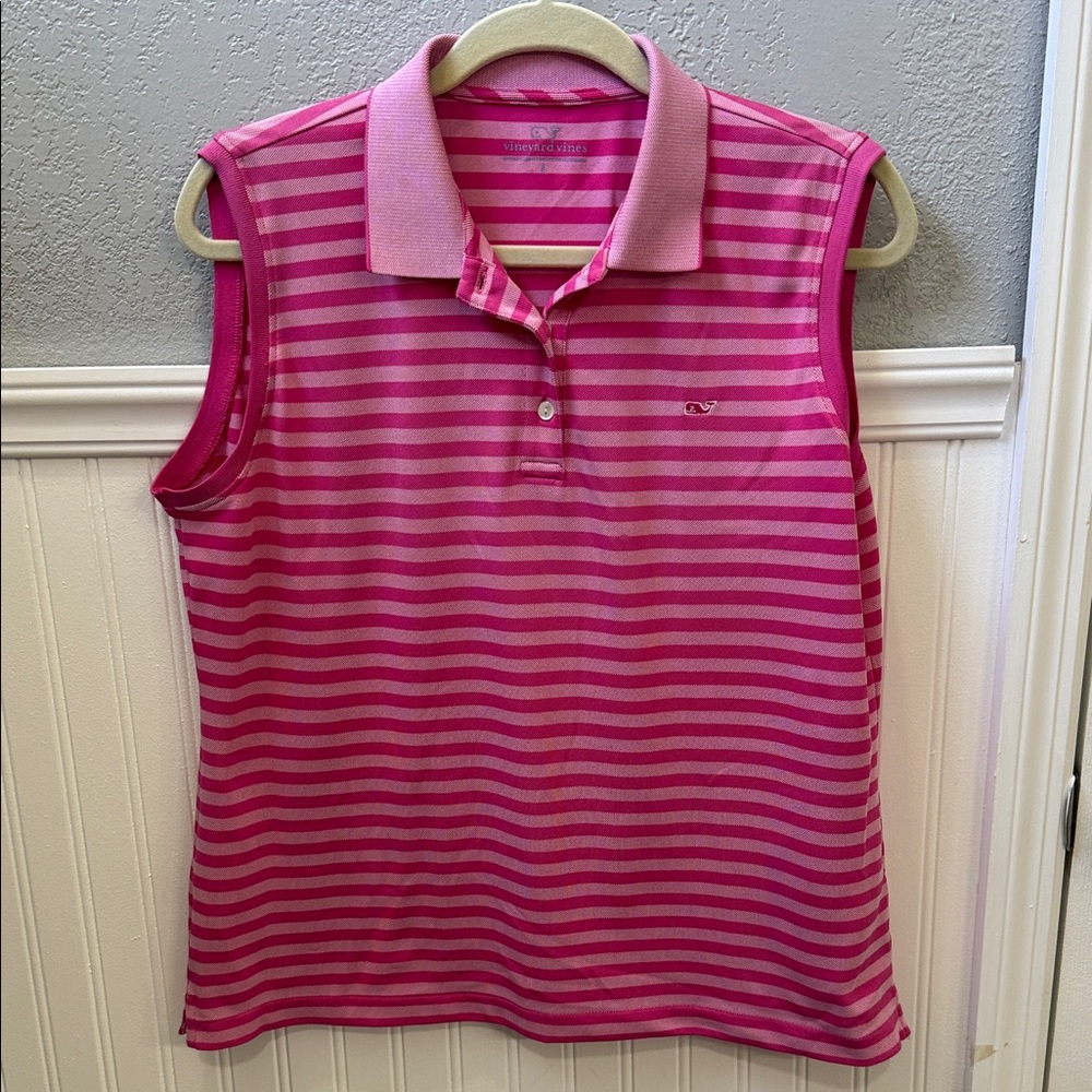 Vineyard Vines Women's Pink Striped Tank Top